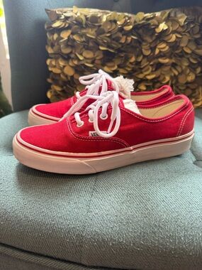 Vans Classic Red Canvas Sneakers